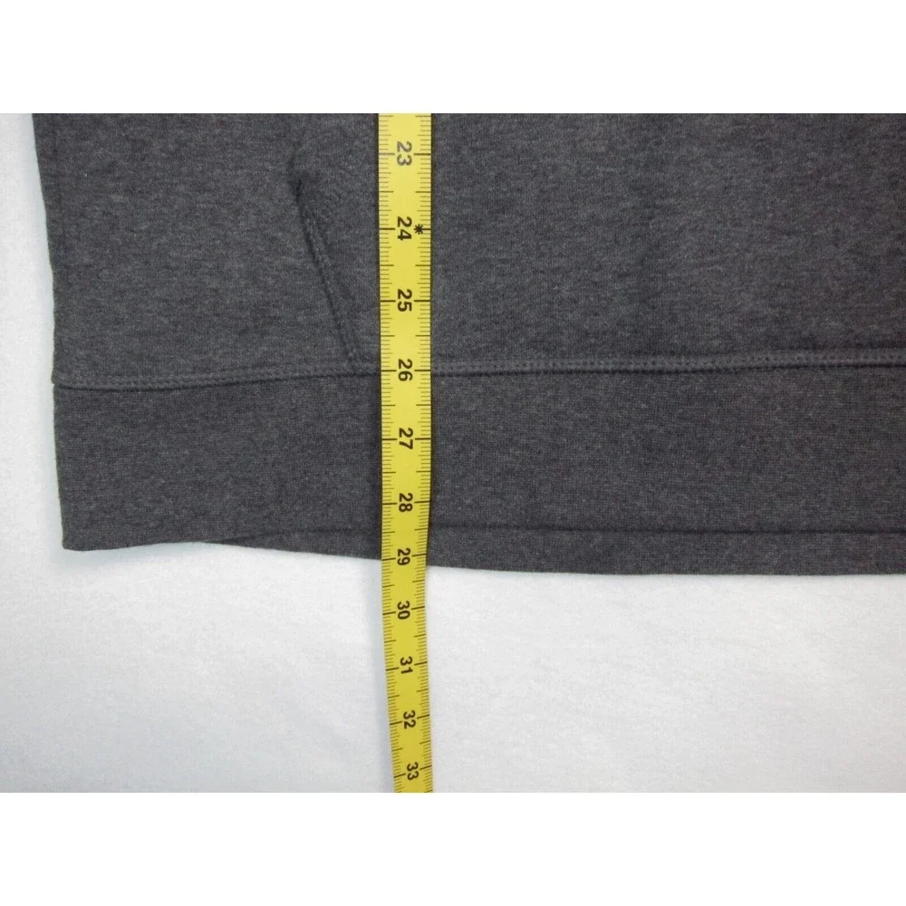 Reebok Men's Rope Climb Long Sleeve Pullover Hoodie Charcoal Heather Fleece L - Picture 7 of 8